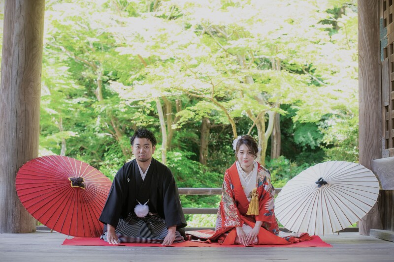 定番の和装ポージングから