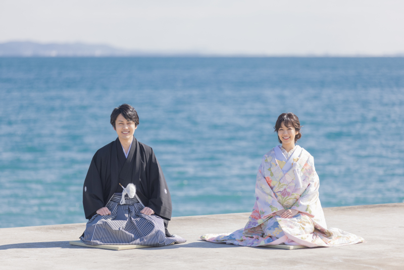 海辺の和装前撮り | 白無垢or打掛 1着プラン 【200カットデータ・レタッチ付】