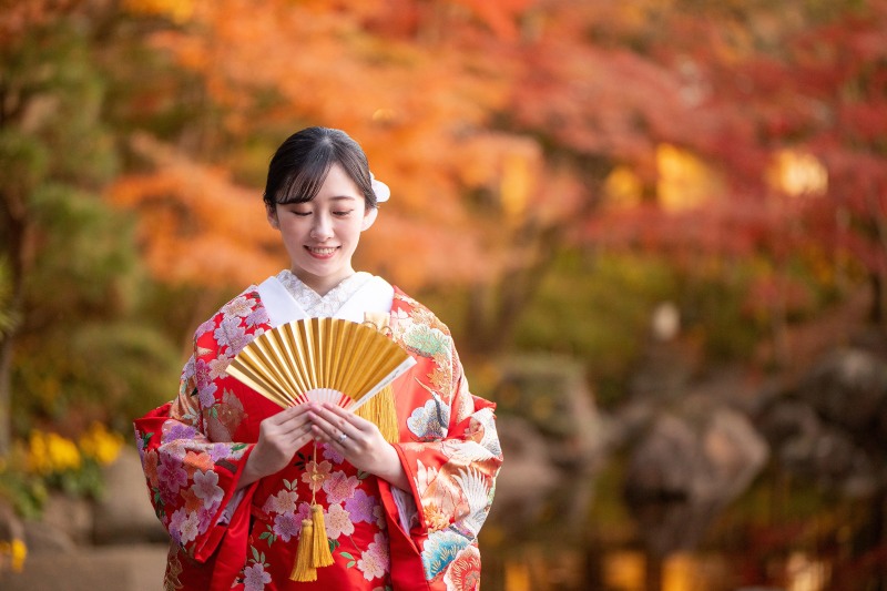 【紅葉ライトプラン】和装の紅葉前撮り撮影 | 和装1着プラン 【80カットデータ】
