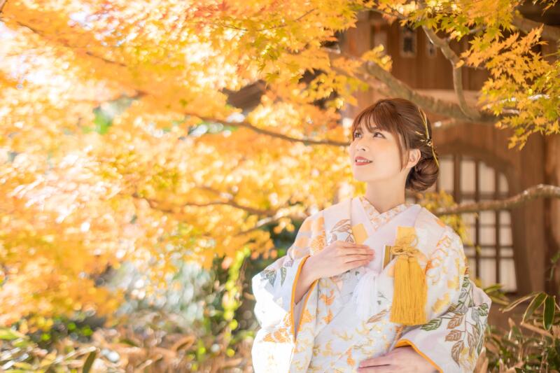 【紅葉ライトプラン】和装の紅葉前撮り撮影 | 和装1着プラン 【80カットデータ】
