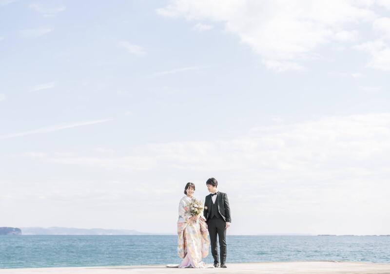 神社 & 海ロケ撮影 | 白無垢or打掛 1着プラン 【200カットデータ・レタッチ付】