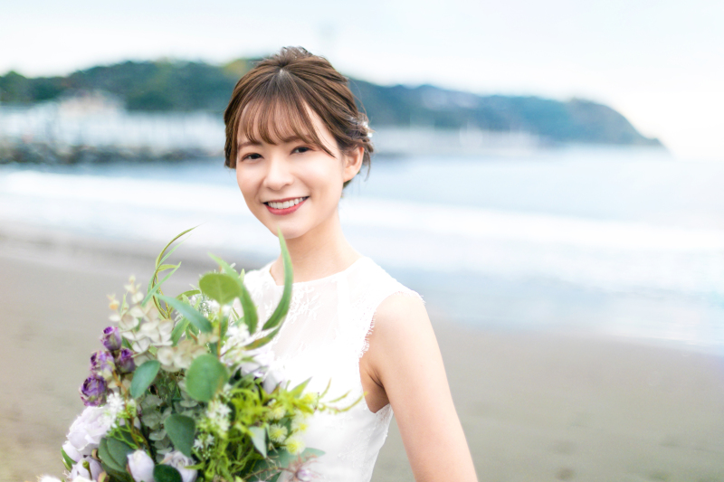 海辺のロケーション撮影 | ドレス1着プラン 【200カットデータ・人物除去レタッチ付】