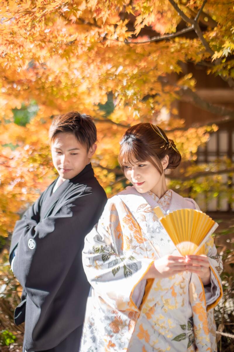 【紅葉ライトプラン】和装の紅葉前撮り撮影 | 和装1着プラン 【80カットデータ】