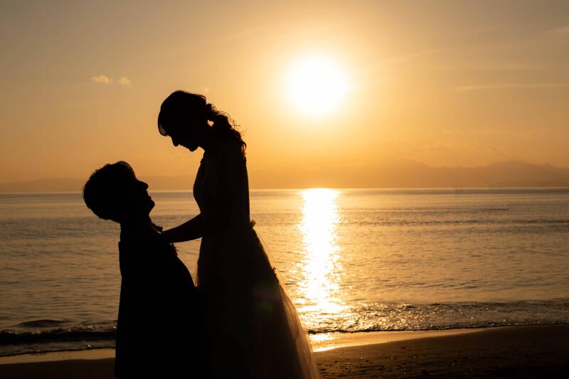 サンセット（夕暮れ）限定フォトウェディング | 79,800円 【50カットデータ・人物除去レタッチ付】