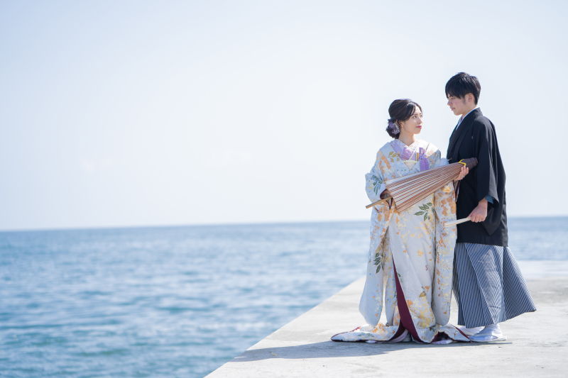 鎌倉らい亭 & 海ロケ | 白無垢or打掛 1着プラン 【200カットデータ・レタッチ付】