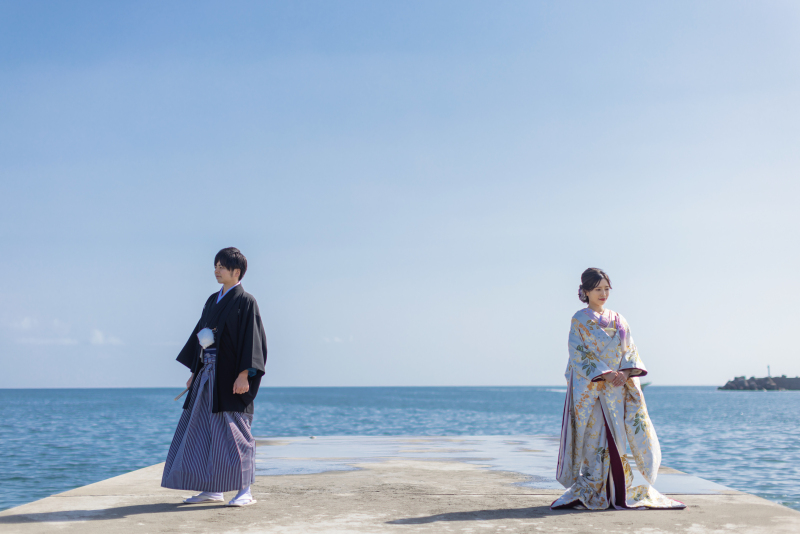 鎌倉らい亭 & 海ロケ | 白無垢or打掛 1着プラン 【200カットデータ・レタッチ付】