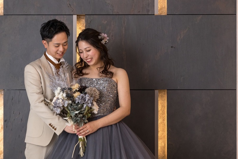 ブーケを見つめて