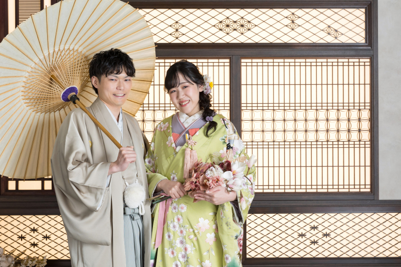 スタジオで和装にお衣装チェンジ☻