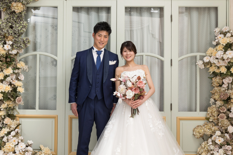 ウエディングドレスでナチュラルに。