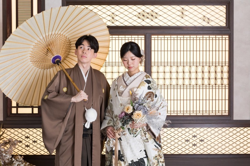 番傘&times;ブーケ