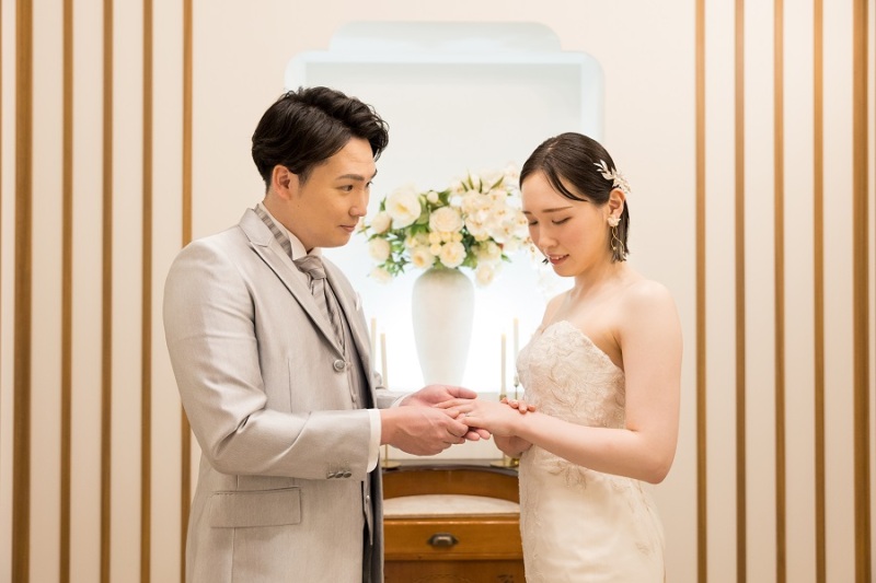 指輪交換ショットも…♡