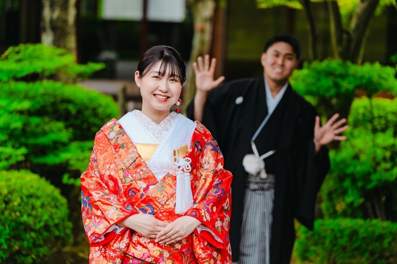ご新婦様の後ろから、、、♡