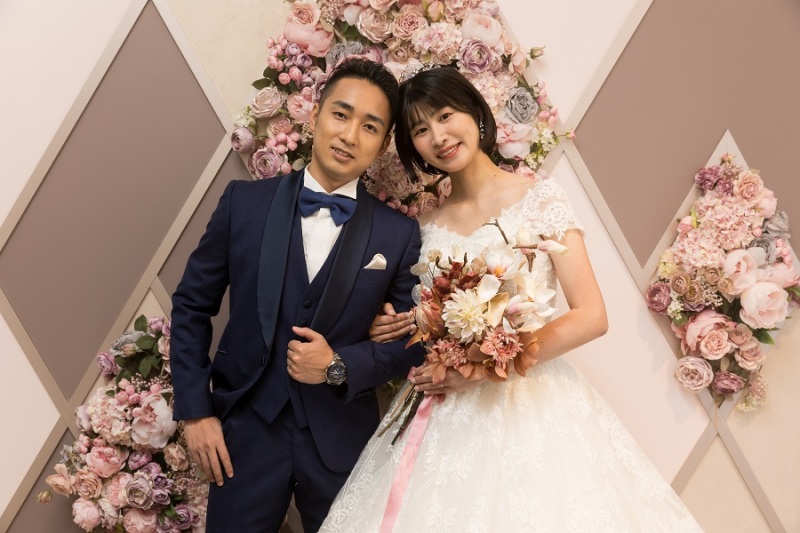 可愛らしいピンクのお花たちと♡