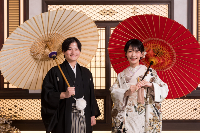 番傘を使って！