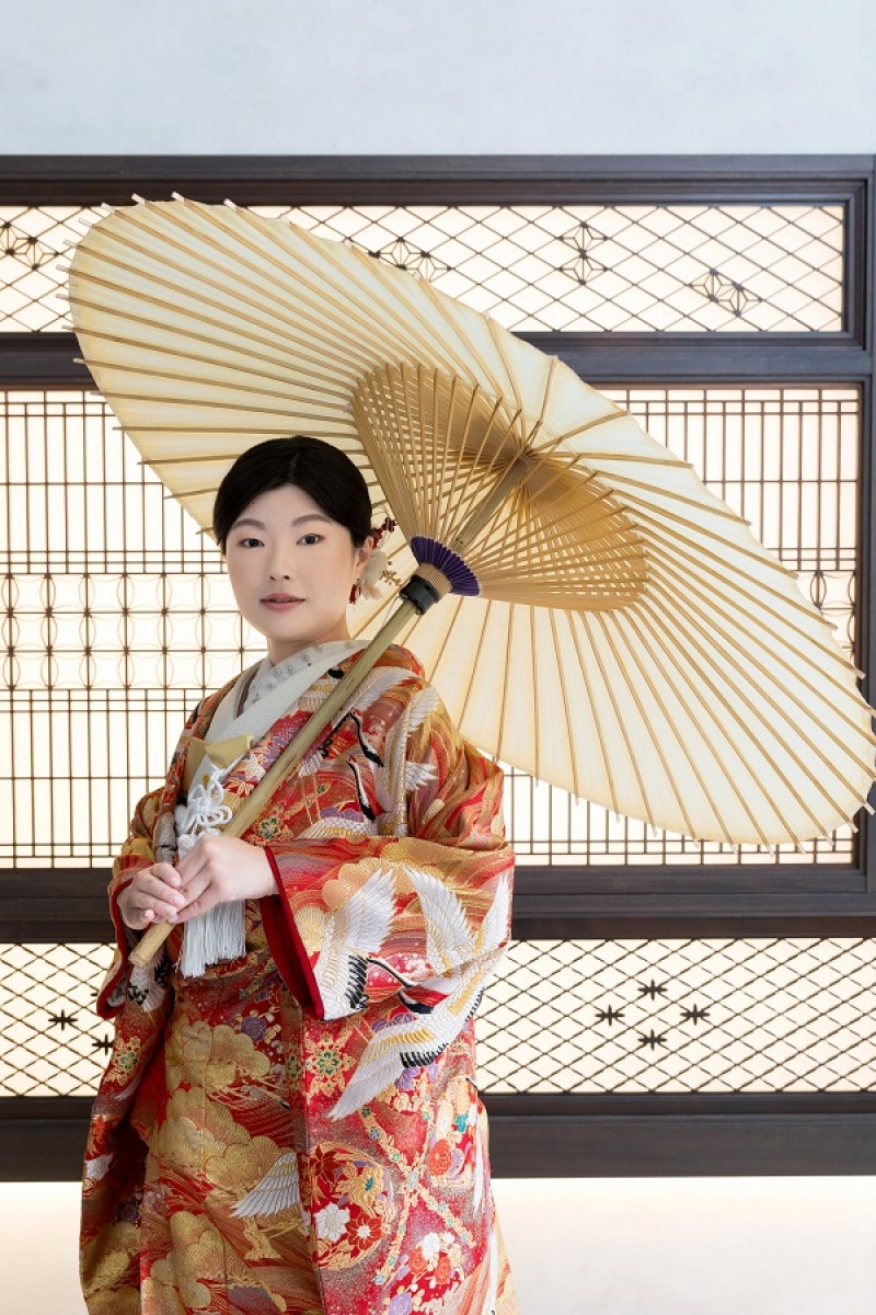 和傘を使って！