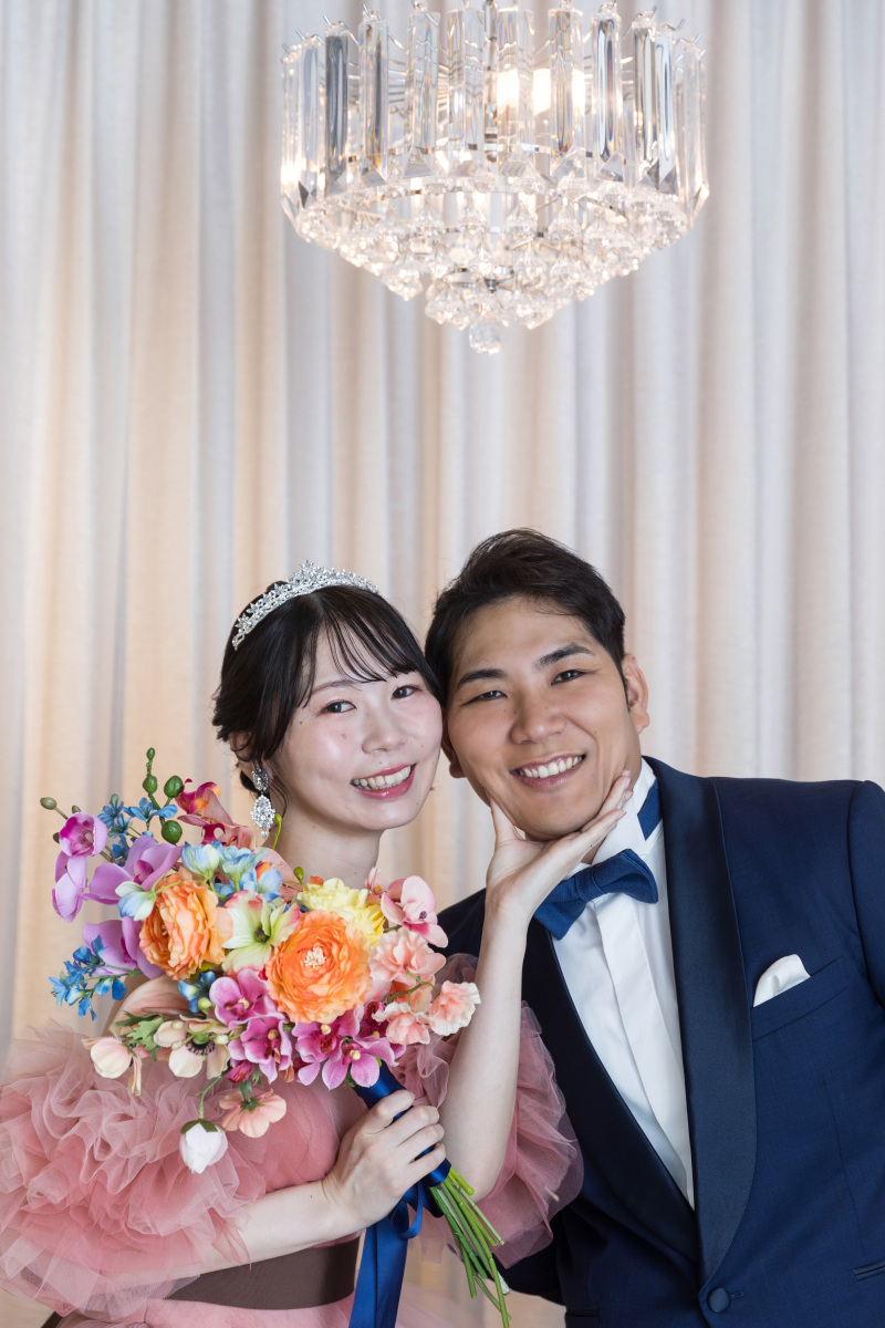 顎をむぎゅっと笑顔で☺︎