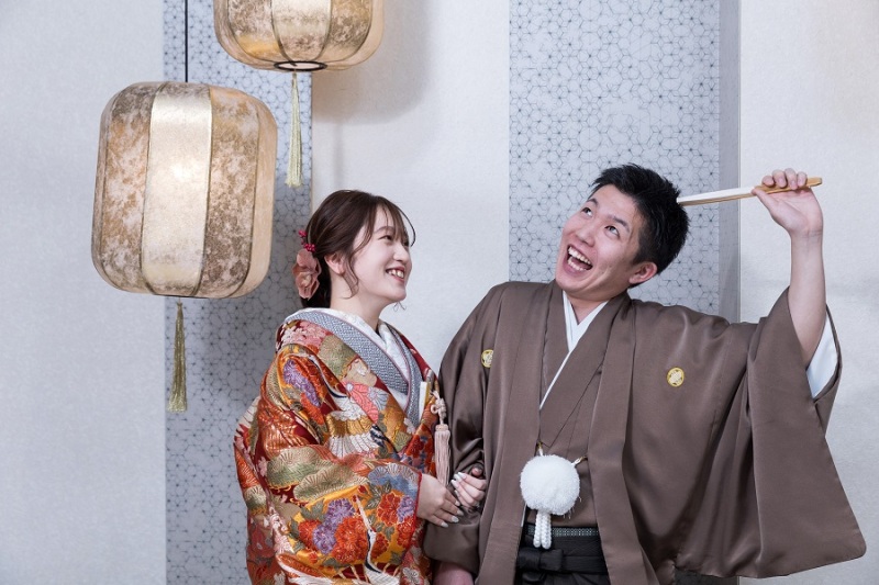 お二人らしさ全開！笑顔溢れるショット☻