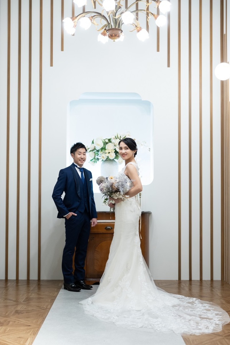 洋装から撮影スタート!