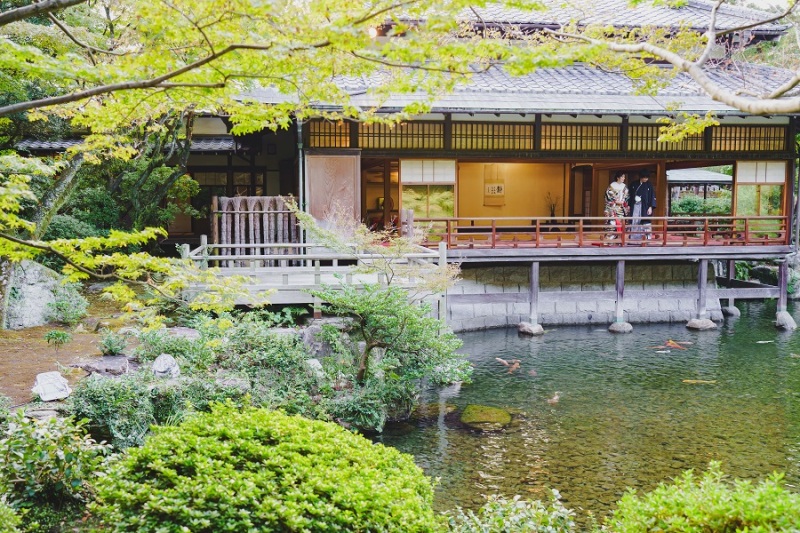 風景を入れたワンショット