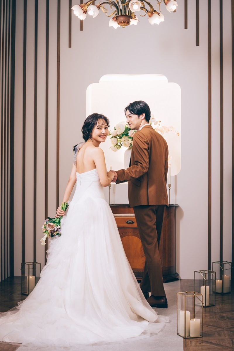 挙式のような本格的なチャペルでの一枚が残せます。