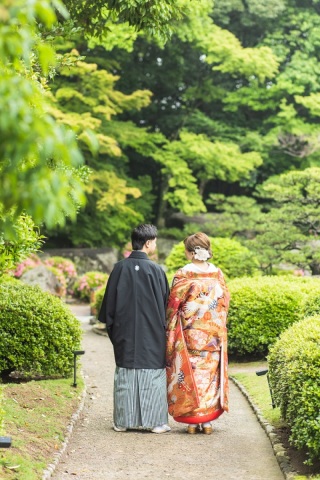 Photo Maison &eacute;crin 福岡店_和装ロケ【大濠日本庭園】