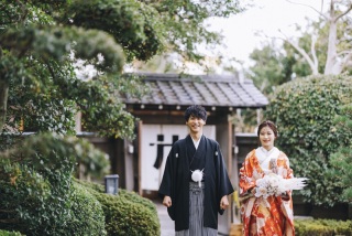 【衣裳アップ料金、施設使用料、交通費無料！】大濠日本庭園※屋外のみ和装ロケーション撮影プラン - 和装1着＆100カット付き