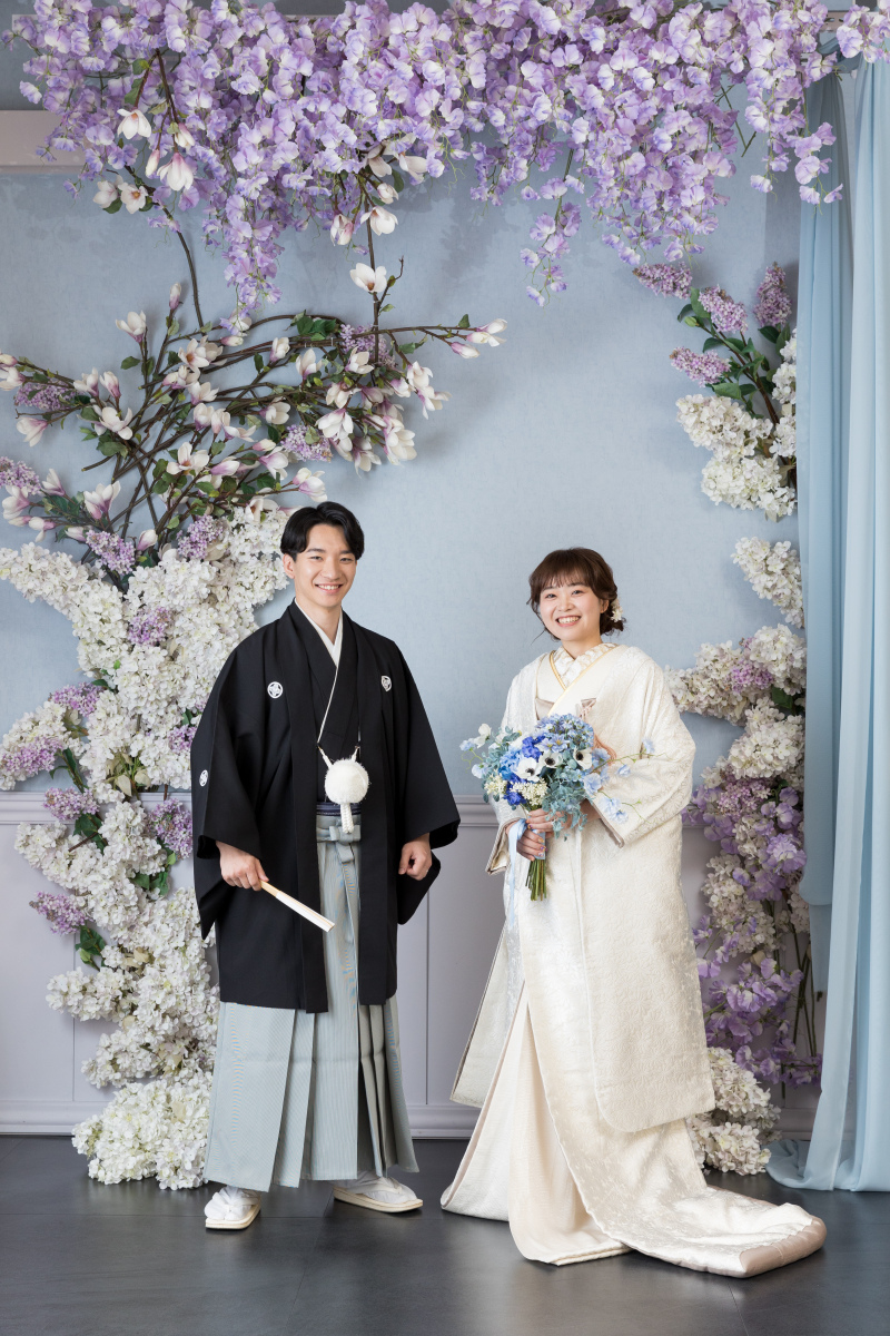 撮影のスタートは白無垢から