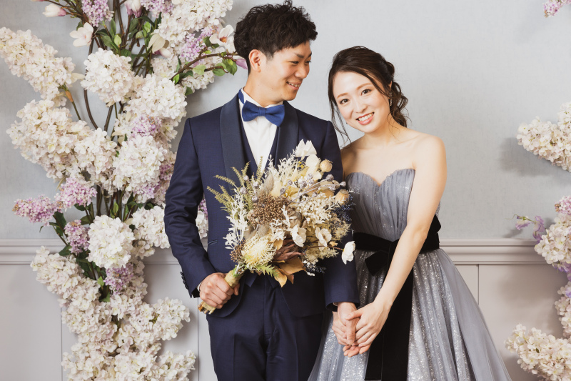 お衣裳・背景の色味を合わせて