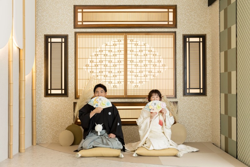 手作り扇子で♡