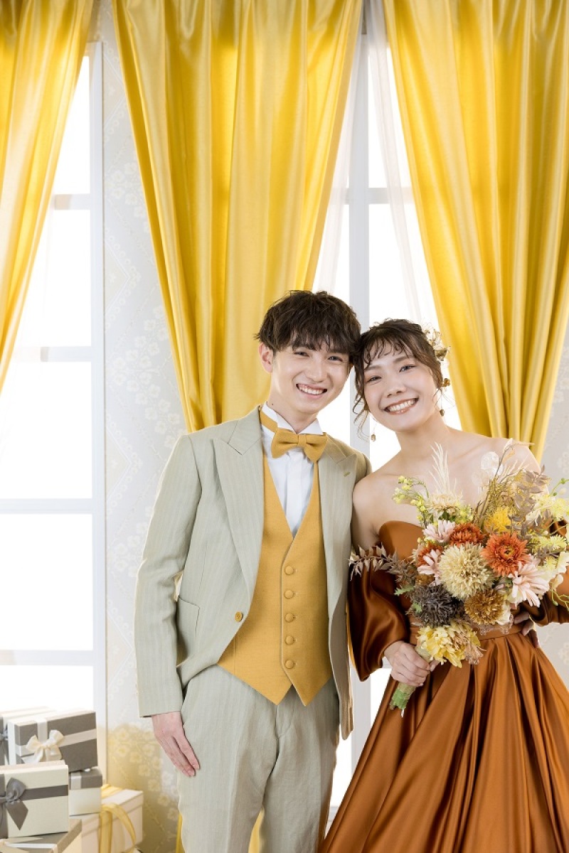 おふたりらしいにっこりにこにこショット