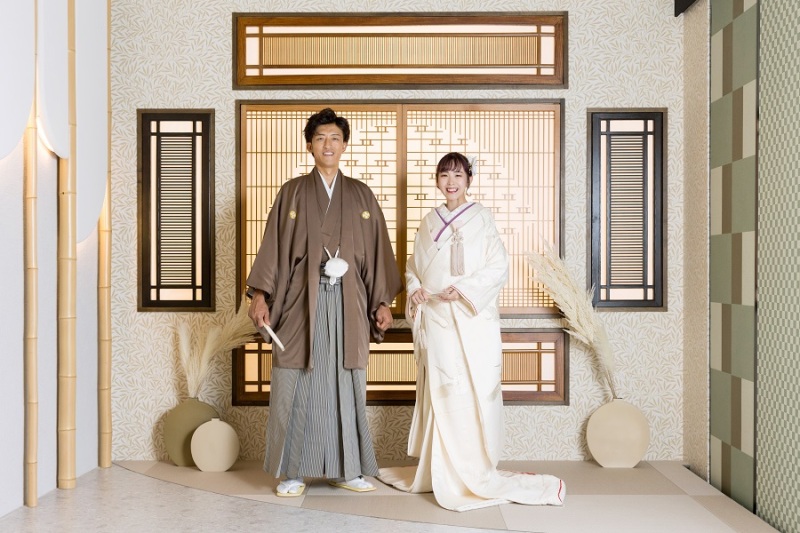 色打掛から白無垢へお色直し♪