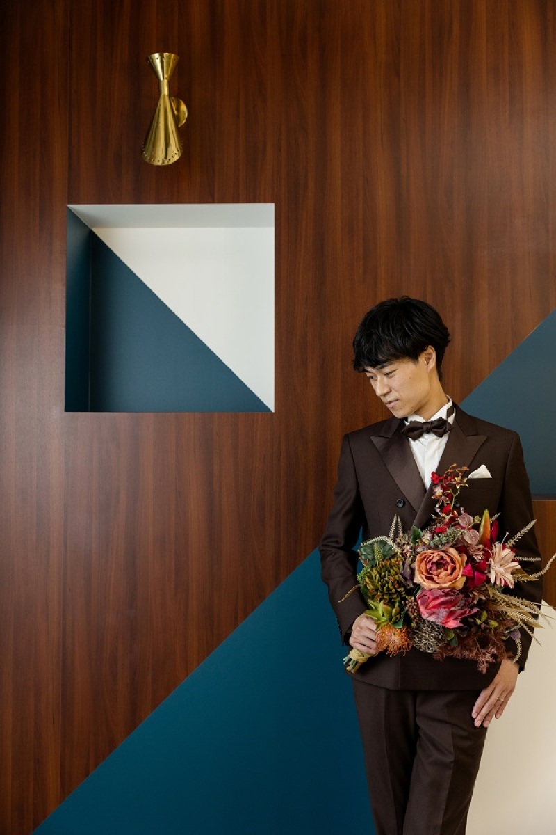 ご新郎様のソロショットも