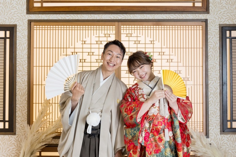 扇子をひろげて