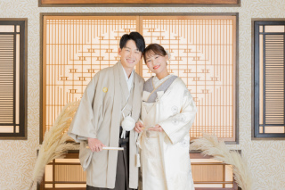 和洋装のスタジオ撮影