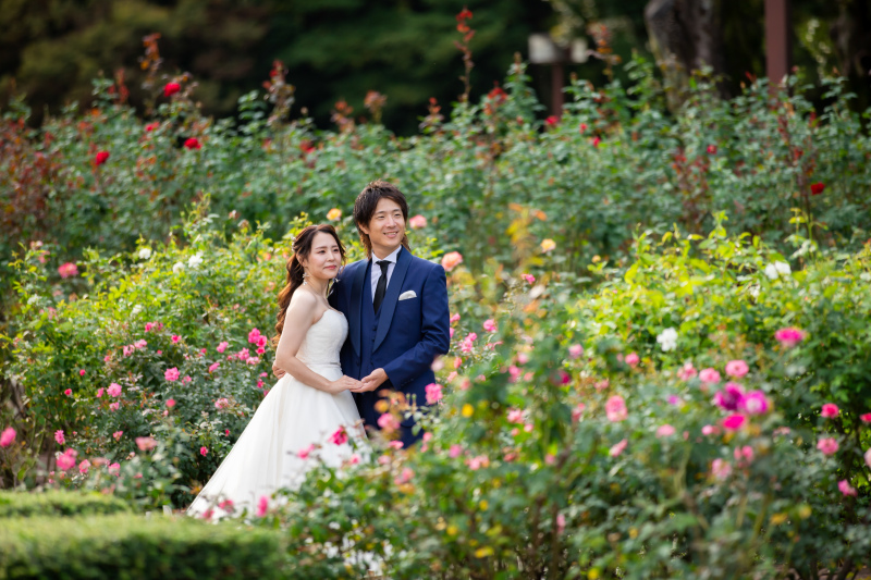 お花に囲まれて