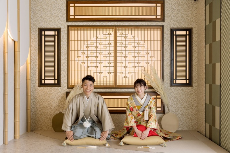 和装で定番のお辞儀のポーズ＊