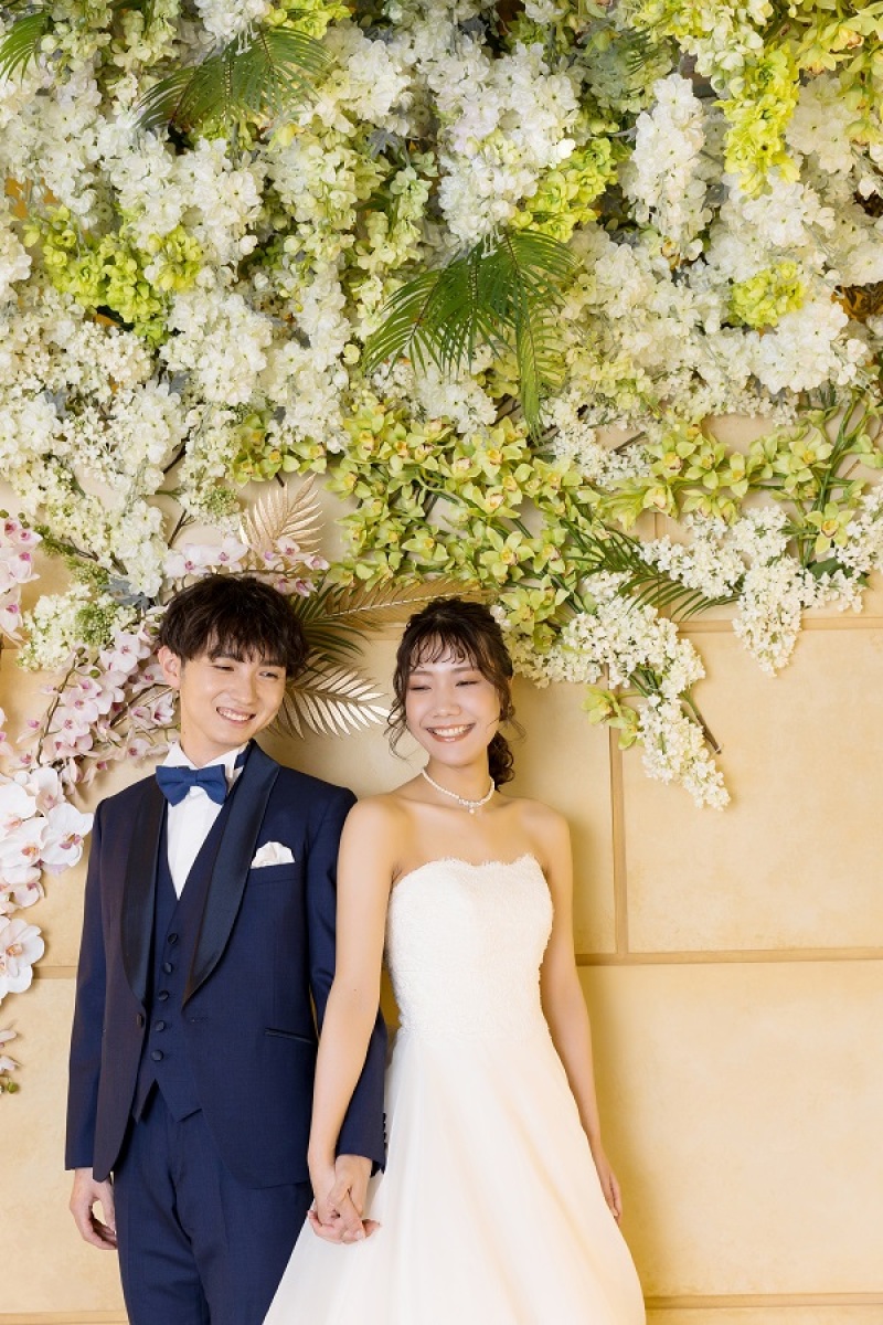 お花に囲まれた1ショット