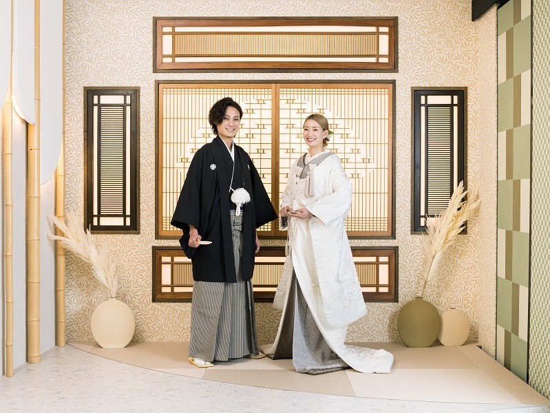 まずは障子の前でおすまし