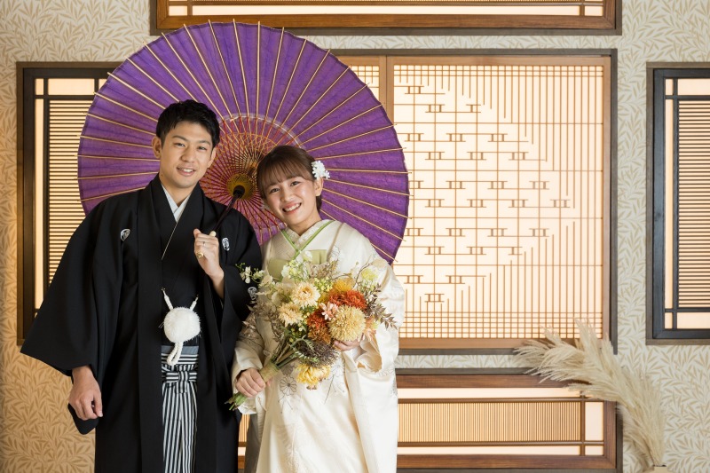 和傘でシックに