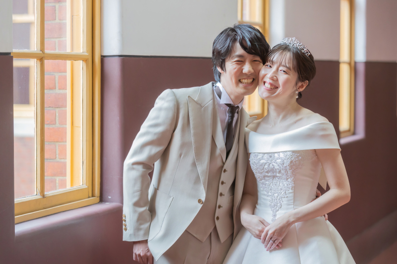 ほっぺたをぎゅっと！