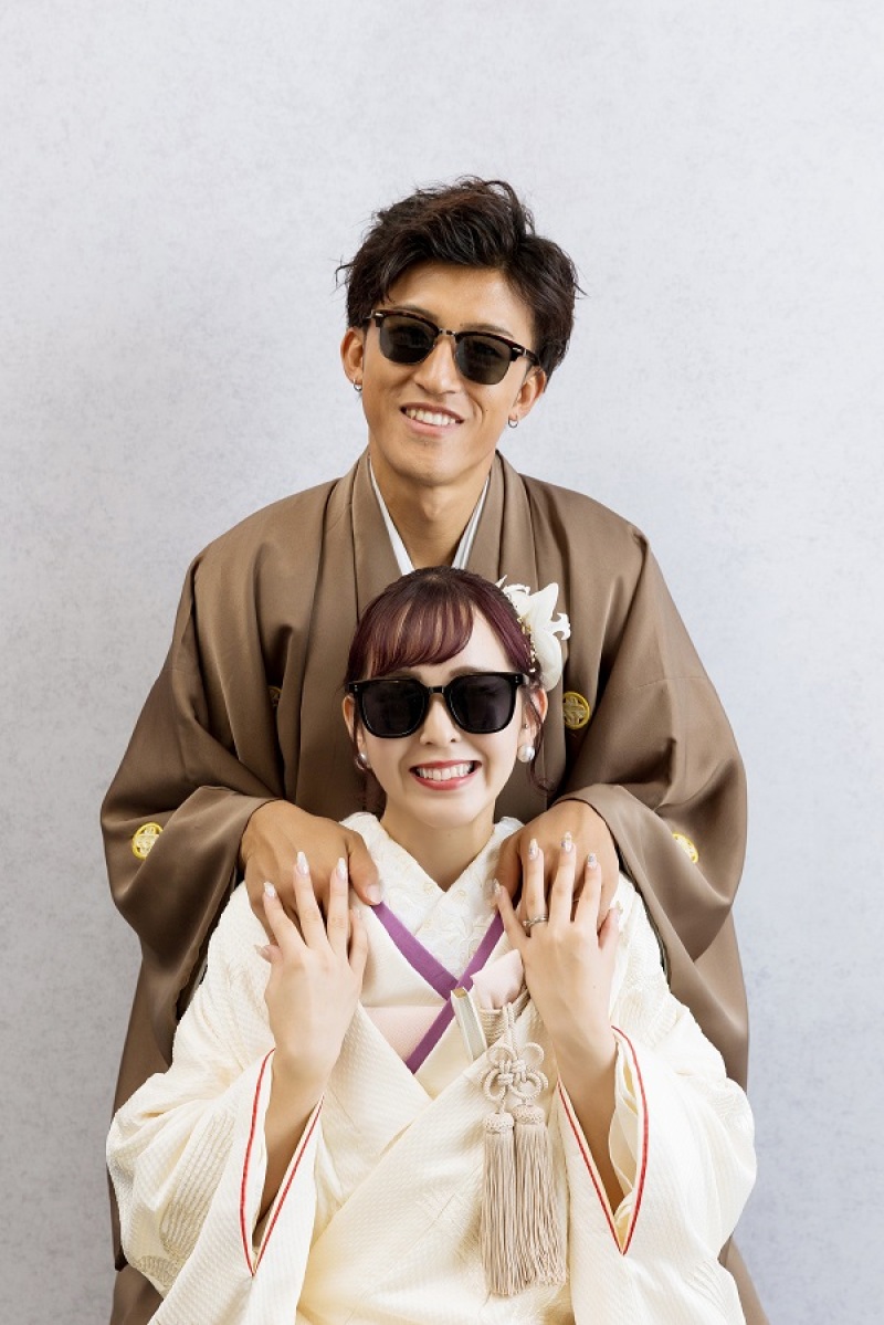 和装+サングラス→ポップにかっこよく!