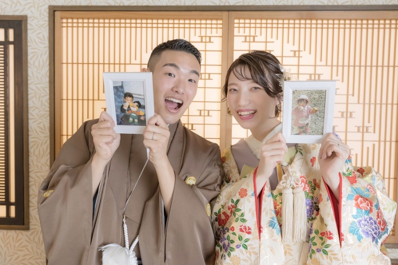 最後は小さい頃のお写真と一緒に♩