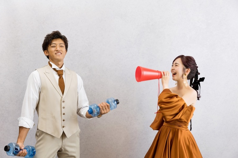 頑張るご新郎様へご新婦様からエールを♪