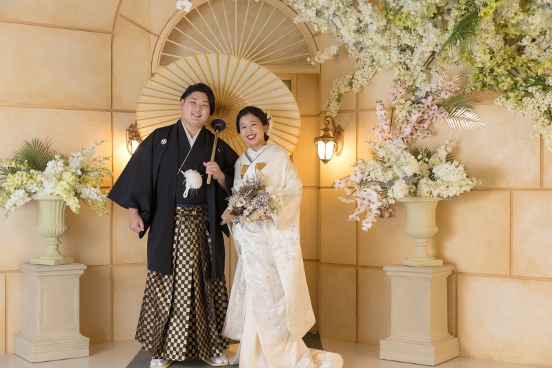 白無垢コーデが映える背景でも♩