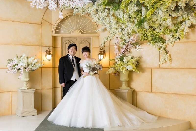 まずはウエディングドレスでにっこりと☺