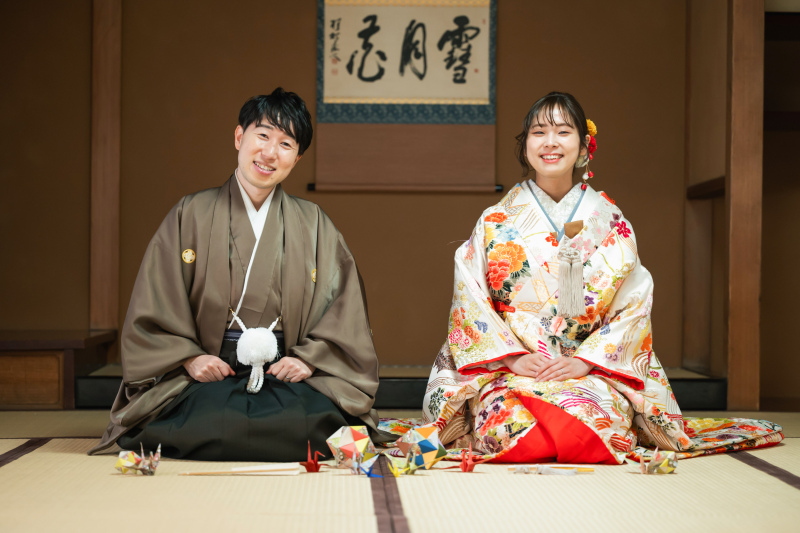 和室では星座カットから!