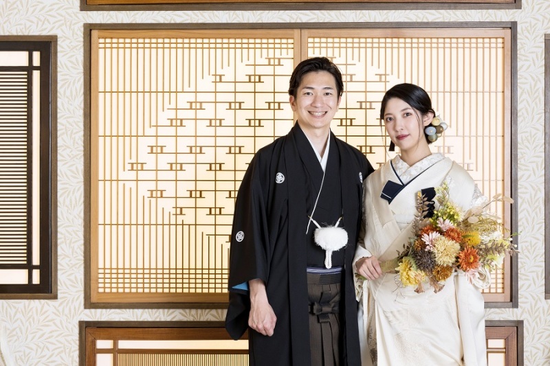 お二人の表情をアップのお写真でも