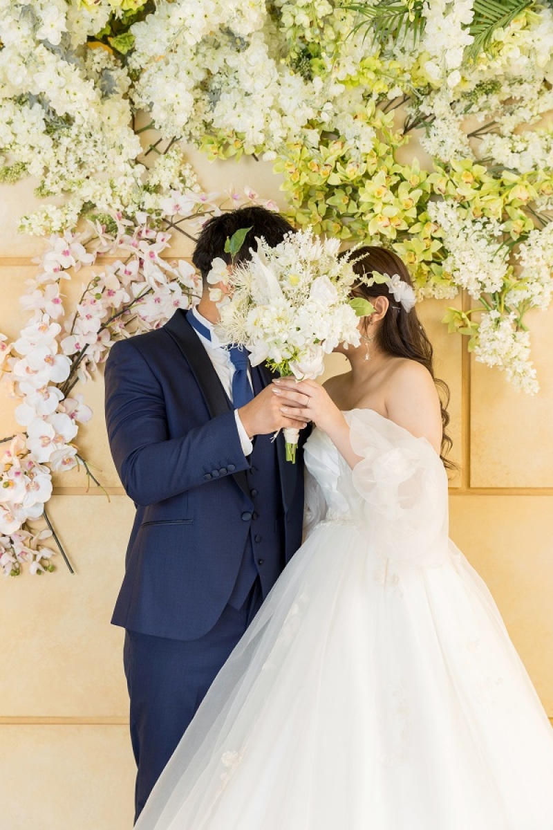 お花に囲まれて