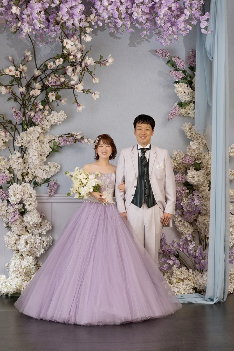 お衣裳に合わせたスタジオの背景