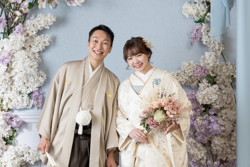 白無垢から撮影スタート!